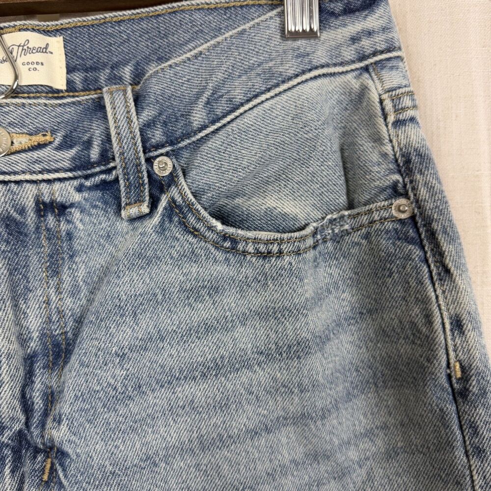 90s baggy de los 90 distressed light wash denim vintage inspired jeans 6 ripped - Picture 8 of 11